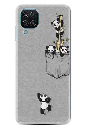 Samsung Galaxy M12 Kılıf Silikon Desen Exclusive Pandalar 1798 m12xozel14