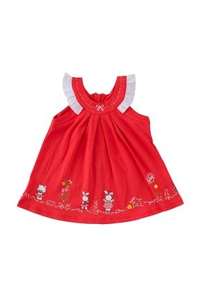 Useful Penye Kız Çocuk 3-30 Ay Kırmızı Elbise ILQ4341