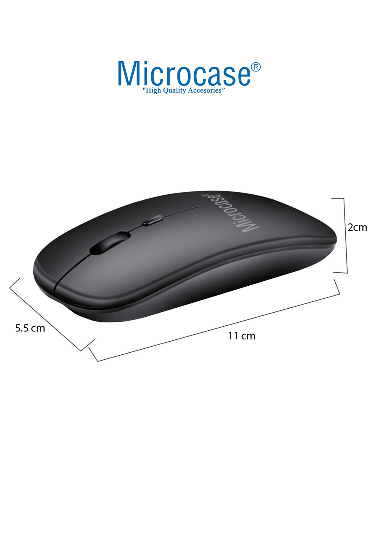 800-1200-1600 Dpı Bluetooth Kablosuz Mouse - Al2722 Siyah 4