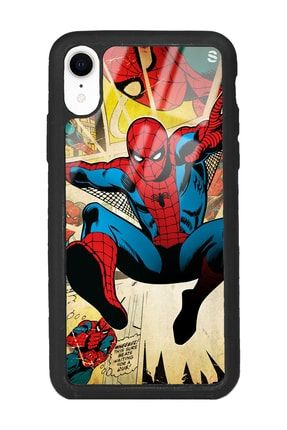Iphone Xr Uyumlu Spiderman Örümcek Adam Tasarımlı Glossy Telefon Kılıfı iphoneXRgls3040