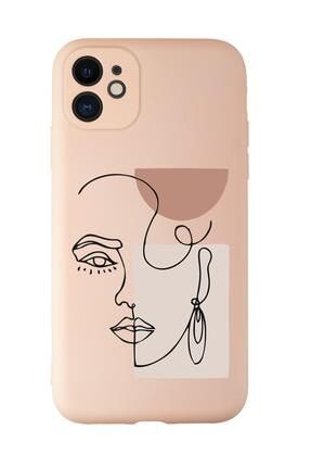 Iphone 11 Uyumlu Women Art Desenli Kamera Korumalı Lansman Kılıf Premium Silikonlu MCIP11KKLANS753