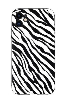 Iphone 11 Uyumlu Zebra Pattern Desenli Kamera Korumalı Lansman Kılıf Premium Silikonlu MCIP11KKLANS801