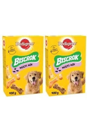 Biscrok Multi Mix Köpek Ödül Bisküvisi 500 Gr X 2 Adet PEDBISK001
