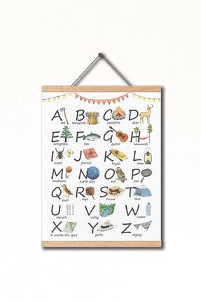 Montessori Ingilizce Eğitici Poster Doğa Alfabesi AST-1X217