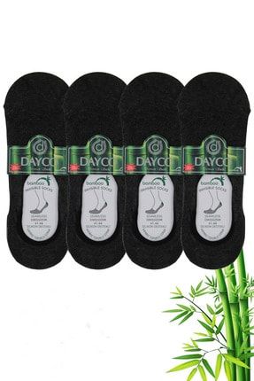 Erkek Bambu Dikişsiz Premium Babet Çorap 4'lü Set Antrasit C100