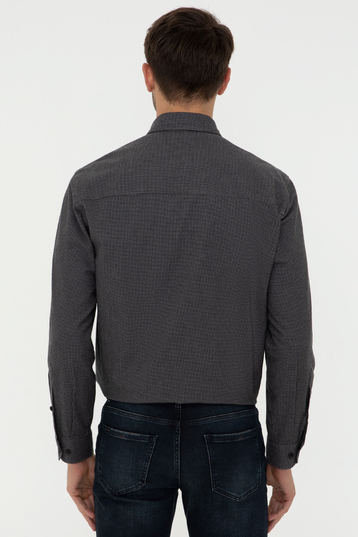 پیراهن مردانه مشکی پیرکاردین | G021SZ004.000.1276403 اورجینال - تصویر 3