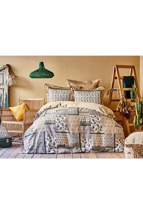 karaca home ayode indigo pamuk cift kisilik nevresim takimi trendyol
