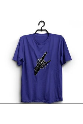 Unisex Mavi Gitar Rock Metal T-shirt TTS6578970