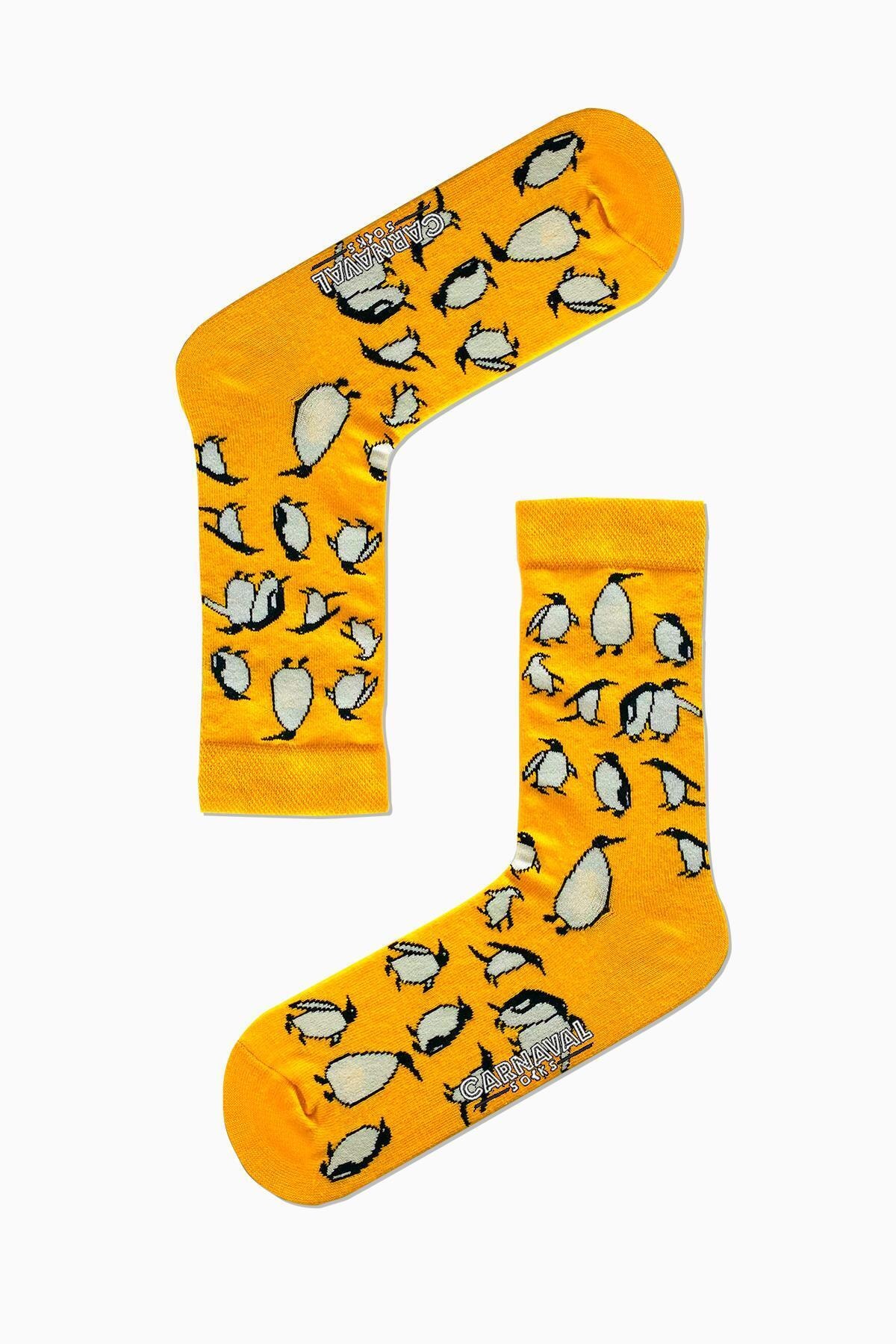CARNAVAL SOCKS Penguen Desenli Renkli Çorap