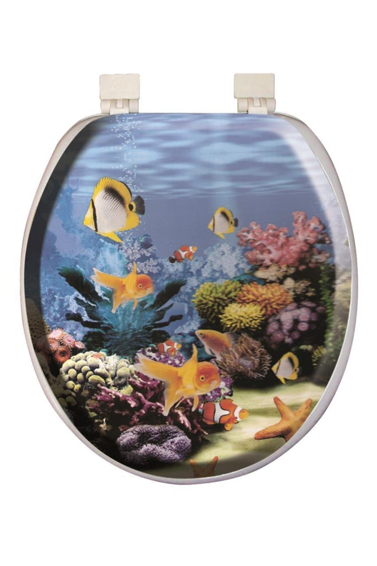 Softy Classic Desenli Yumuşak Klozet Kapağı Beyaz