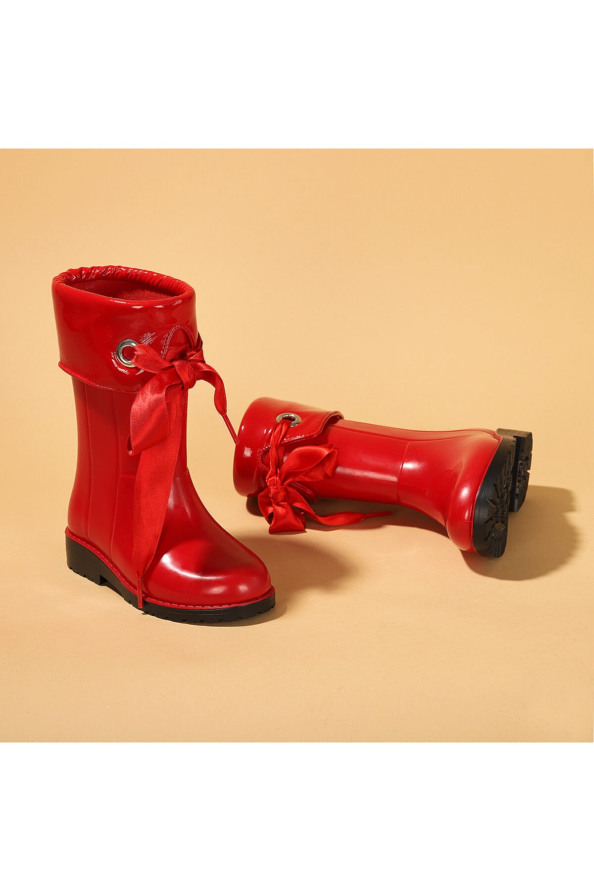 W10114 Campera Charol Kız Çocuk Su Geçirmez Yağmur Kar Çizmesi