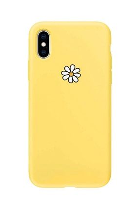 Iphone X Sarı Lansman Papatya Telefon Kılıfı IPXLN-038