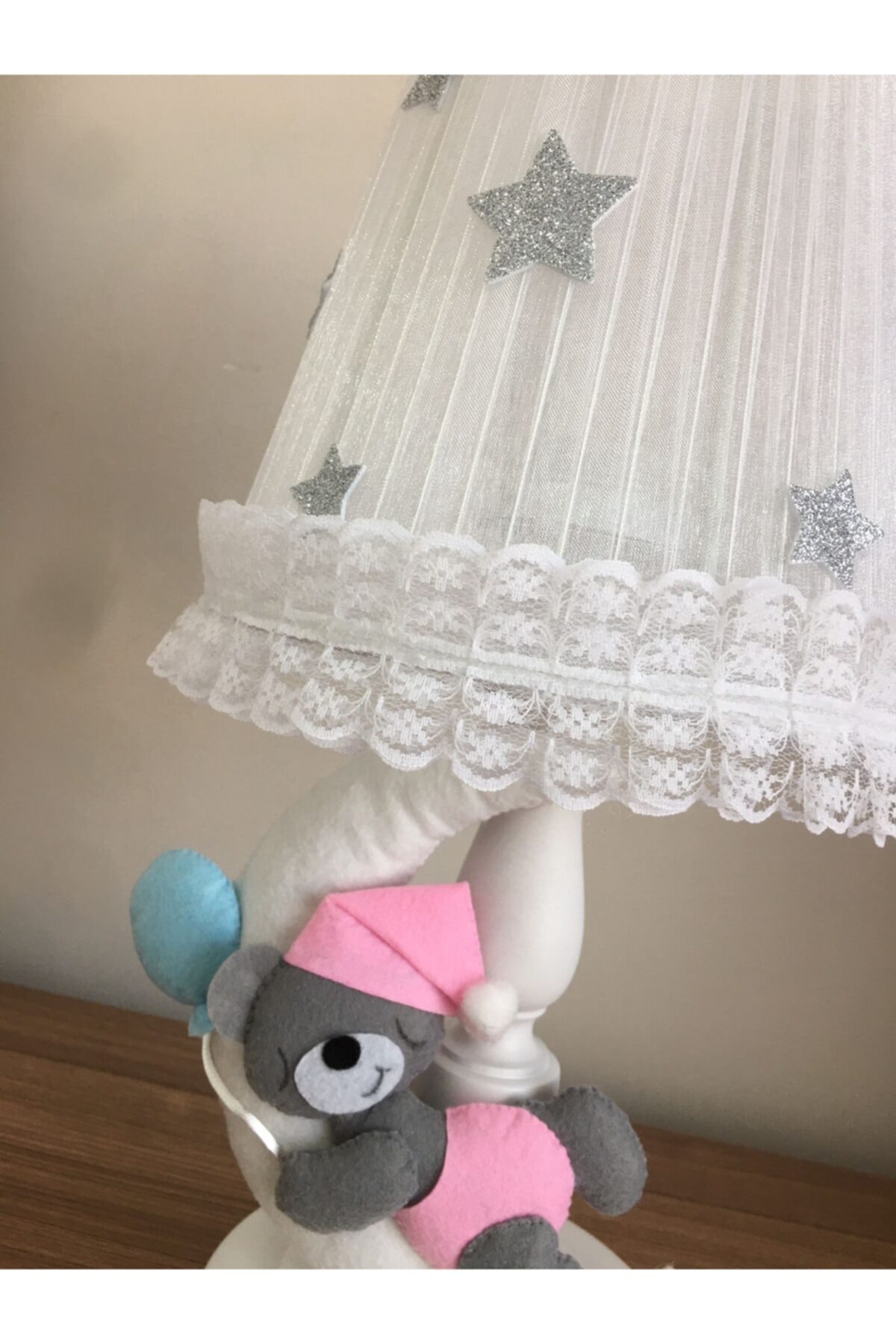 Keçeli parti hayalleri Bebek Çocuk Odası Avize Ve Abajur Ayıcık Balonlu Pembe Mavi Sarı fotoğrafı 6 (önizleme)