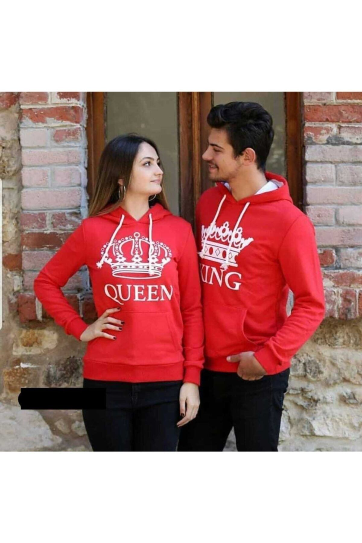 King and store queen hoodies red