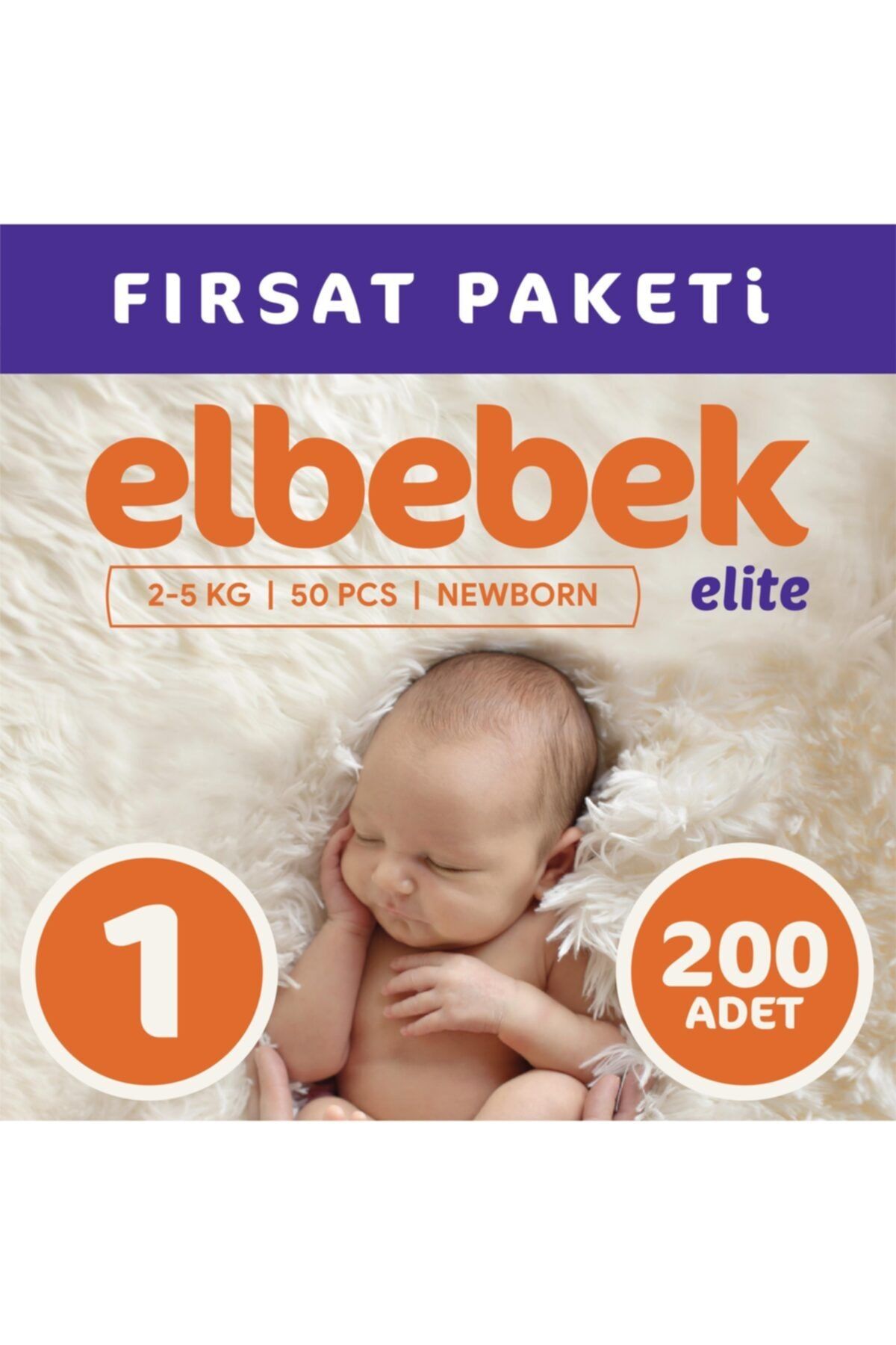 ELBEBEK ELİTE Bebek Bezi 1 Numara Yenidoğan 200 Adet