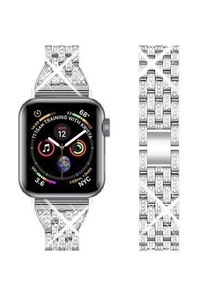 Apple Watch Uyumlu 38/40/41 Mm Diamond Metal Kordon UMD39