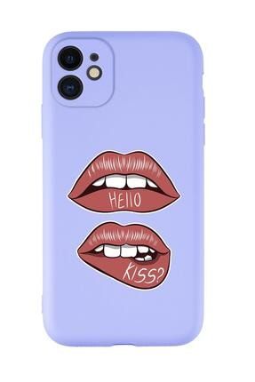 Iphone 11 Uyumlu Hello Kiss Desenli Kamera Korumalı Lansman Kılıf Premium Silikonlu MCIP11KKLANS233