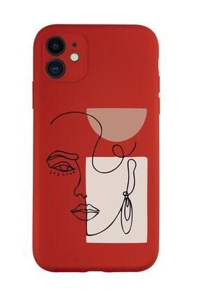 Iphone 11 Uyumlu Women Art Desenli Kamera Korumalı Lansman Kılıf Premium Silikonlu MCIP11KKLANS753