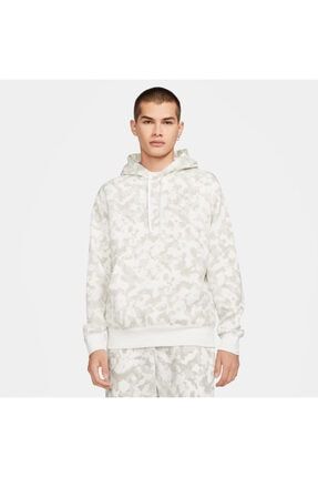 Erkek Beyaz Kapüşonlu Sweatshirt Sportswear Da0055-121