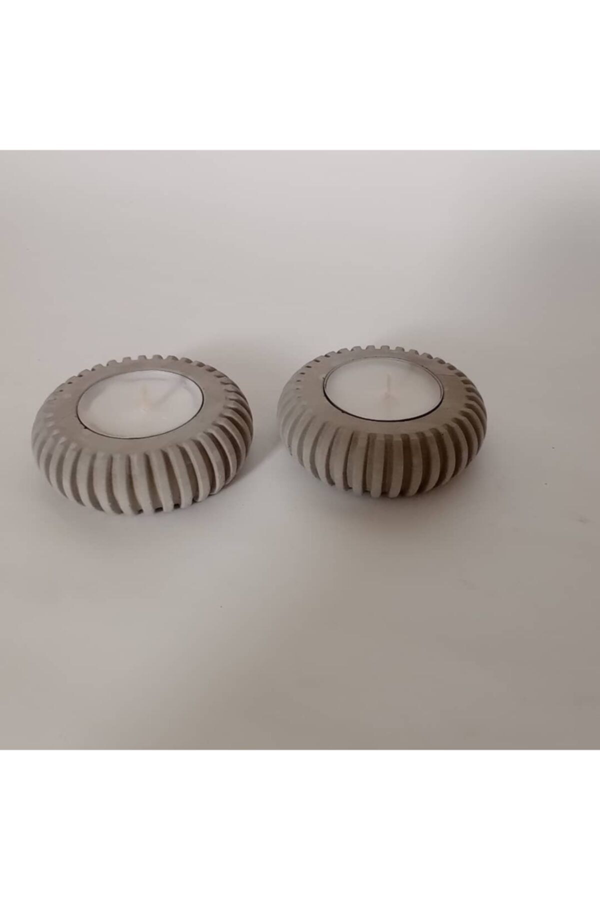 HOBİMİZ İŞİMİZ 2'li Tealight Mumluk - Mum Hediyeli