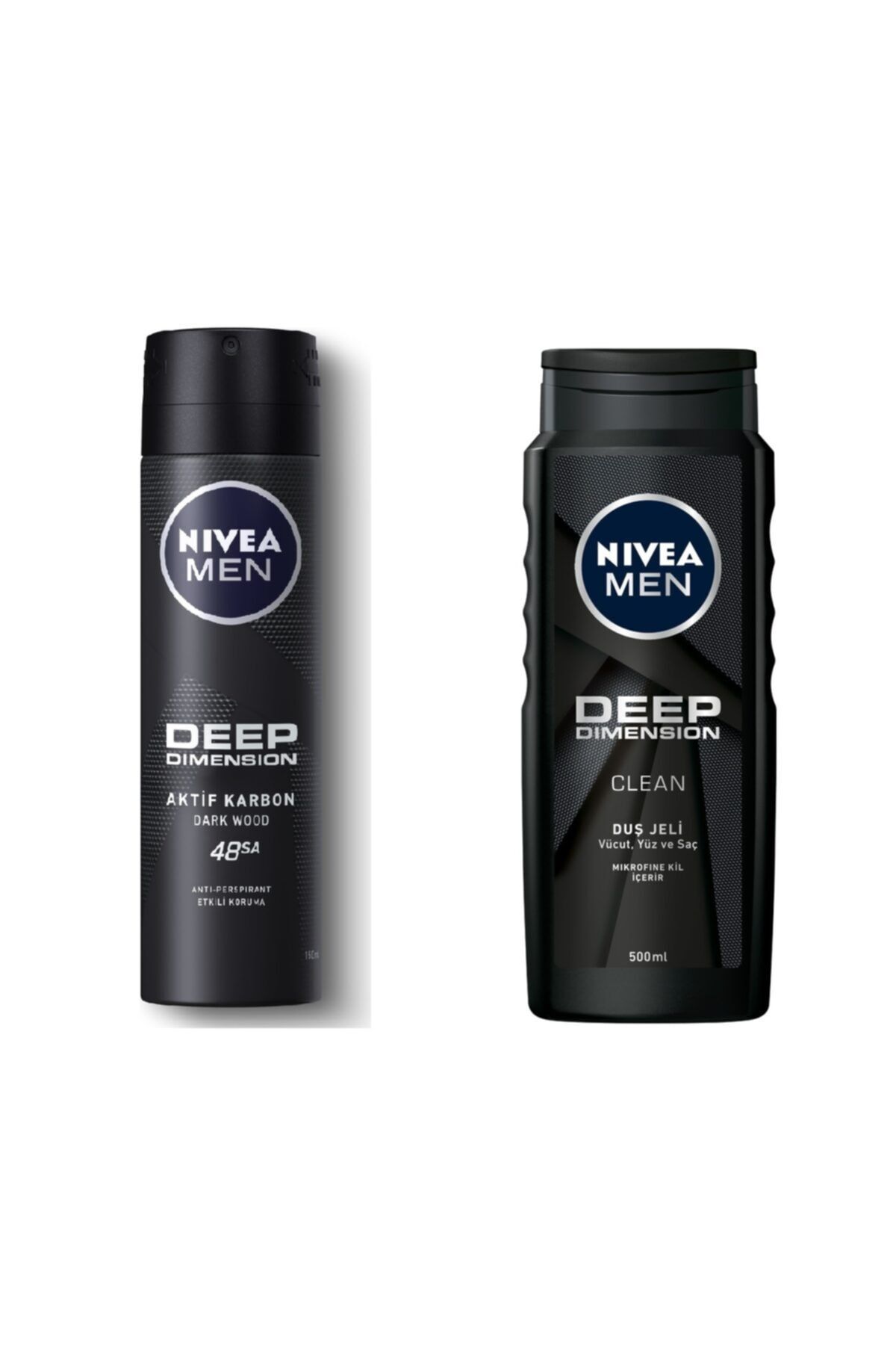 NIVEA Men Deep Dimension Sprey Deodorant Erkek 150 Ml+duş Jeli 500ml