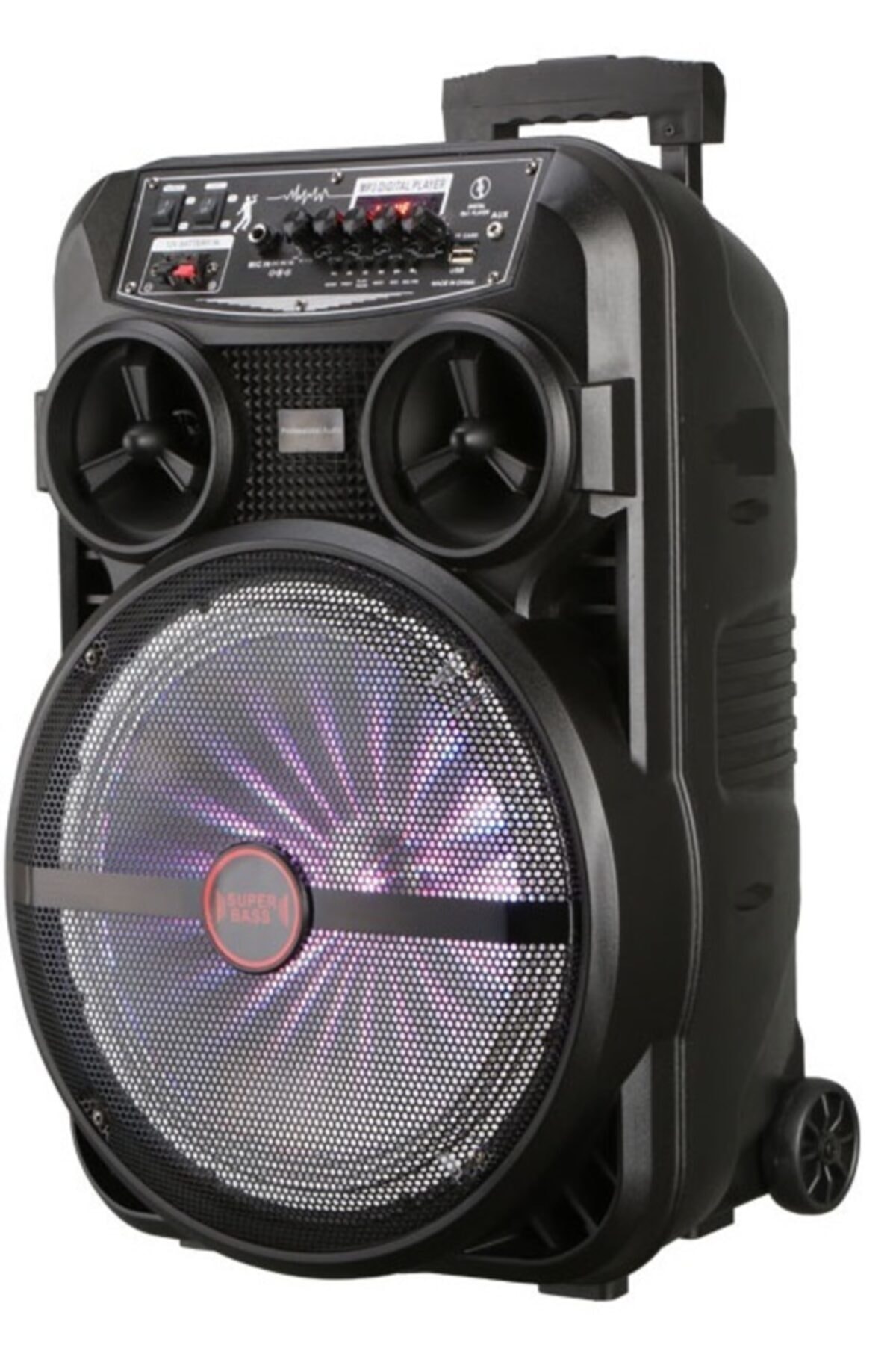 SIGHTZER Büyük Boy Toplantı Anfisi 12 Inç Kablosuz Bluetooth Hoparlör Tekerlekli Speaker