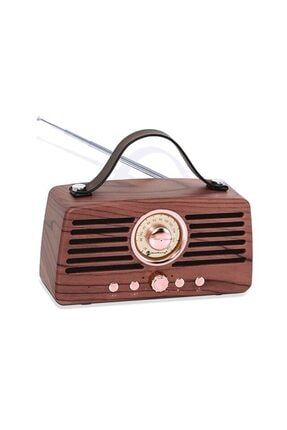 Nostaljik Radyo Eskitme Tarzı Ahşap Görünüm Bluetooth Hoparlör NR-4013