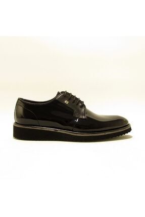 Fsc6510 Siyah Rugan Erkek Tüm Yüz Bağlı Eva Taban Klasik Ayakkabı FSC-6510