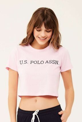 U.s Polo Assn. 16609 Kadın Kısa Kollu Tşört-pembe USP16609