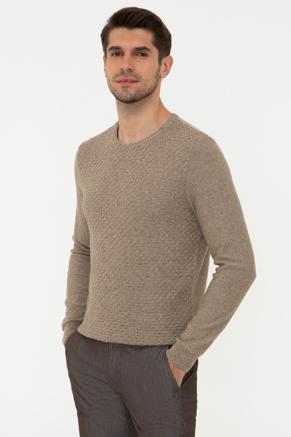 بافت مردانه راسته آستین بلند | پیر کاردین Pierre Cardin G021SZ0TK.000.1292217 - تصویر 3
