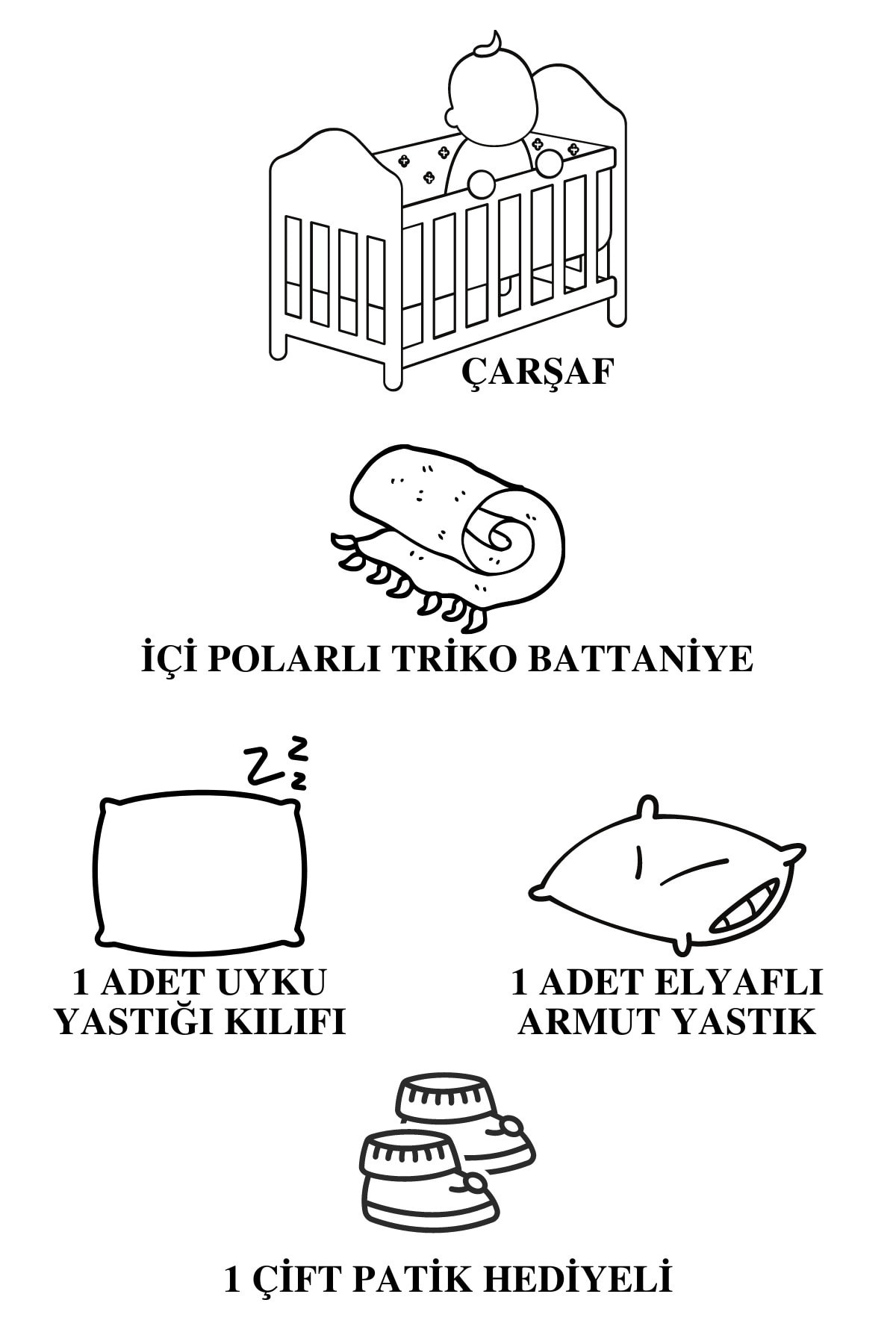 Minelya Home Collection 4 Parça Patik Hediyeli %100 Pamuk Triko Battaniyeli Ve Armut Yastıklı Lilya Pembe Bebek Uyku Seti fotoğrafı 3 (önizleme)