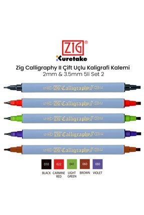Calligraphy Iı Çift Uçlu Kaligrafi Kalemi 2mm & 3.5mm 5li Set 2 55337