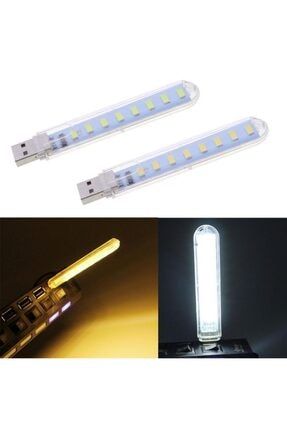 Taşınabilir Usb Led Işık Mini Flash Usb Stick Light 8 Led Beyaz led02-8beyaz