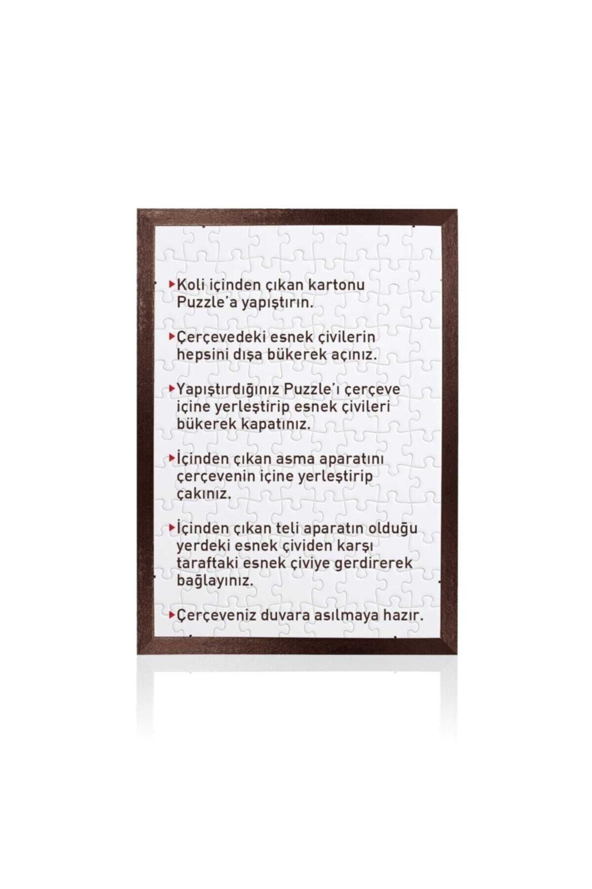 قاب پازل سار 500 قطعه‌ای – ابعاد 48x34 سانتیمتر، رنگ قهوه‌ای SAR PUZZLE ÇERÇEVESİ