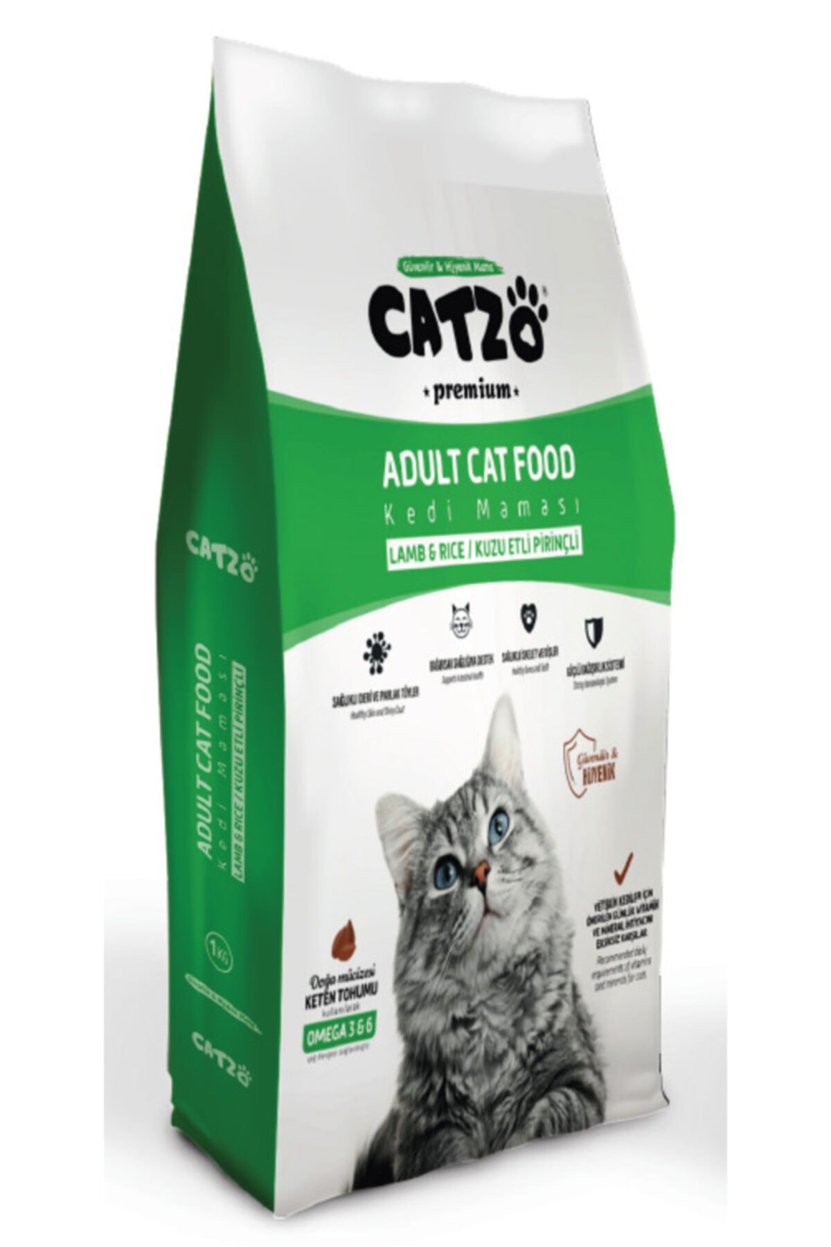 Catzo Premium Kuzu Etli - Pirinçli 15kg Kedi Maması