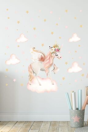 Unicorn Rüyası Çocuk Odası Duvar Sticker Seti STCKREKSP055