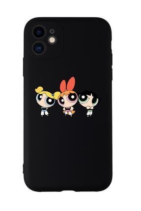 Iphone 11 Uyumlu Powerpuff Girls Desenli Kamera Korumalı Lansman Kılıf Premium Silikonlu MCIP11KKLANS537