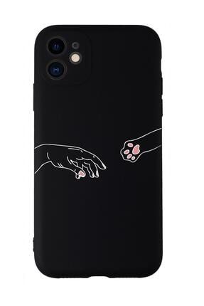 Iphone 11 Uyumlu Hand And Paw Desenli Kamera Korumalı Lansman Kılıf Premium Silikonlu MCIP11KKLANS225