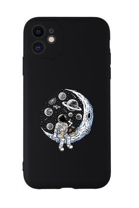Iphone 11 Uyumlu Astronot Desenli Kamera Korumalı Lansman Kılıf Premium Silikonlu MCIP11KKLANS09