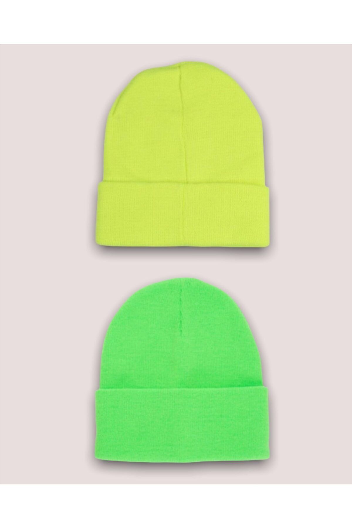 Unisex Basic Bere Seti Neon Yeşil & Neon Sarı