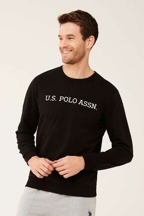 U.s Polo Assn. 18468 Erkek Uzun Kolllu Sweatshirt Siyah USP18468