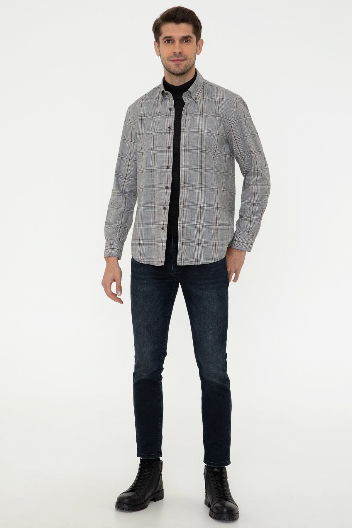 پیراهن مردانه مشکی پیرکاردین | G021GL004.000.1282551 اورجینال - تصویر 4