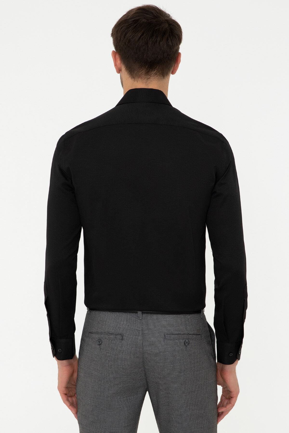 پیراهن مردانه مشکی پیرکاردین | G021GL004.000.1390299 اورجینال - تصویر 3