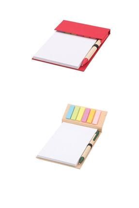 Renkli Yapışkanlı Not Kağıtlı, Kalemli Geri Dönüşümlü Not Defteri 6376