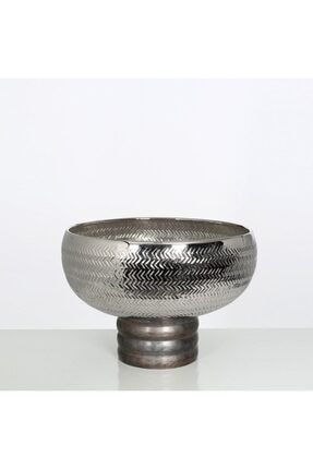 Dor Ayaklı Dekoratif Gümüş Kase 37.5x27.cm 7.019.EVD.0007