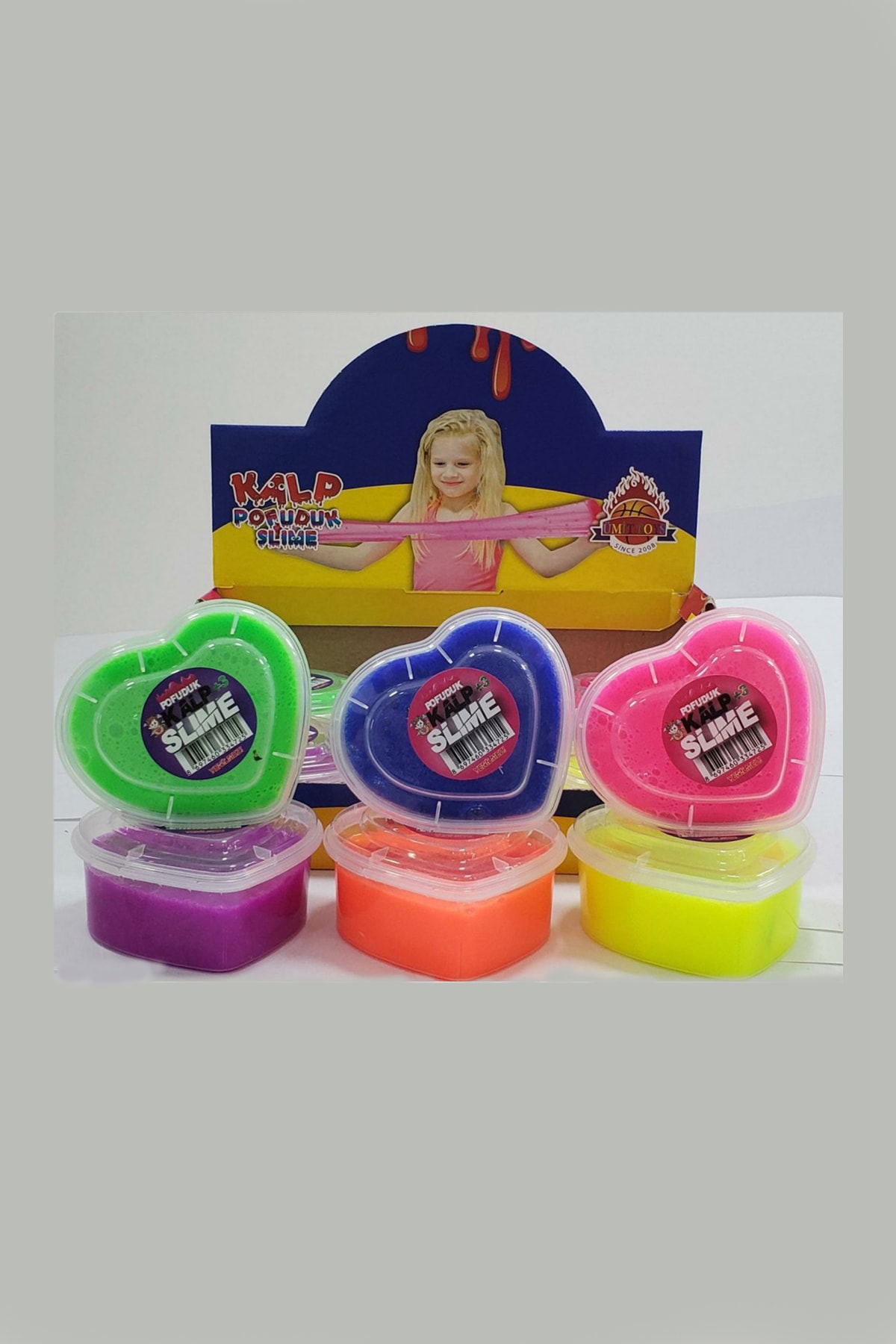 Baba Evi Kalpli Pofuduk Slime 6 Renk Hazır Slime Eğitici Oyun Seti 6'lı Set