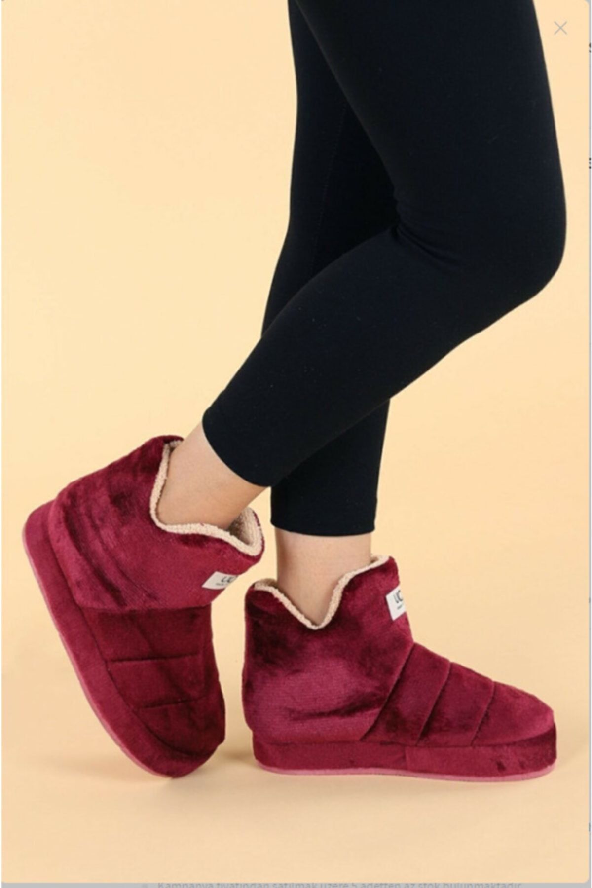 Burgundy slipper online boots