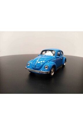 1:36 Volkswagen Beetle Vosvos Çek Bırak Model Araba (mavi) VOSMAVİ