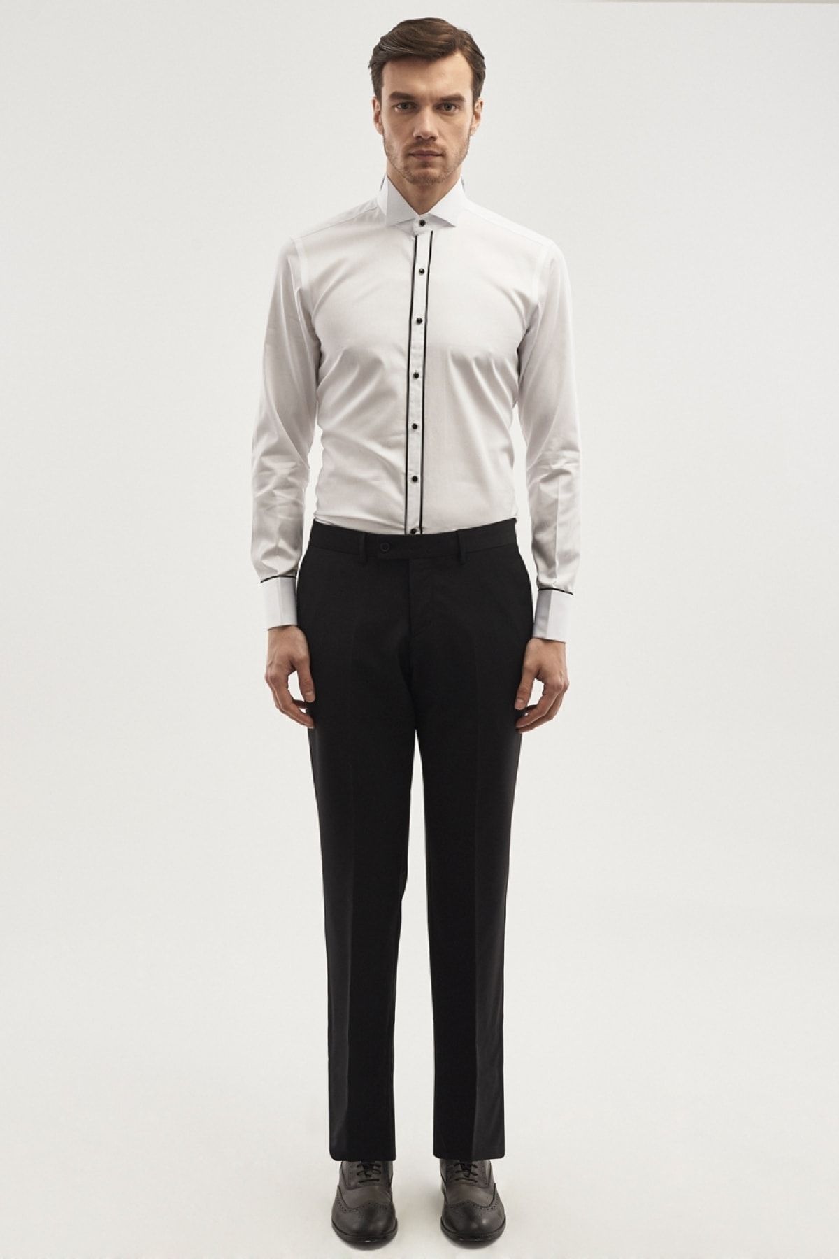 ALTINYILDIZ CLASSICS-Cămașă pentru bărbați, alb, alb, pentru costum de mire, cu guler, croit, slim fit 2