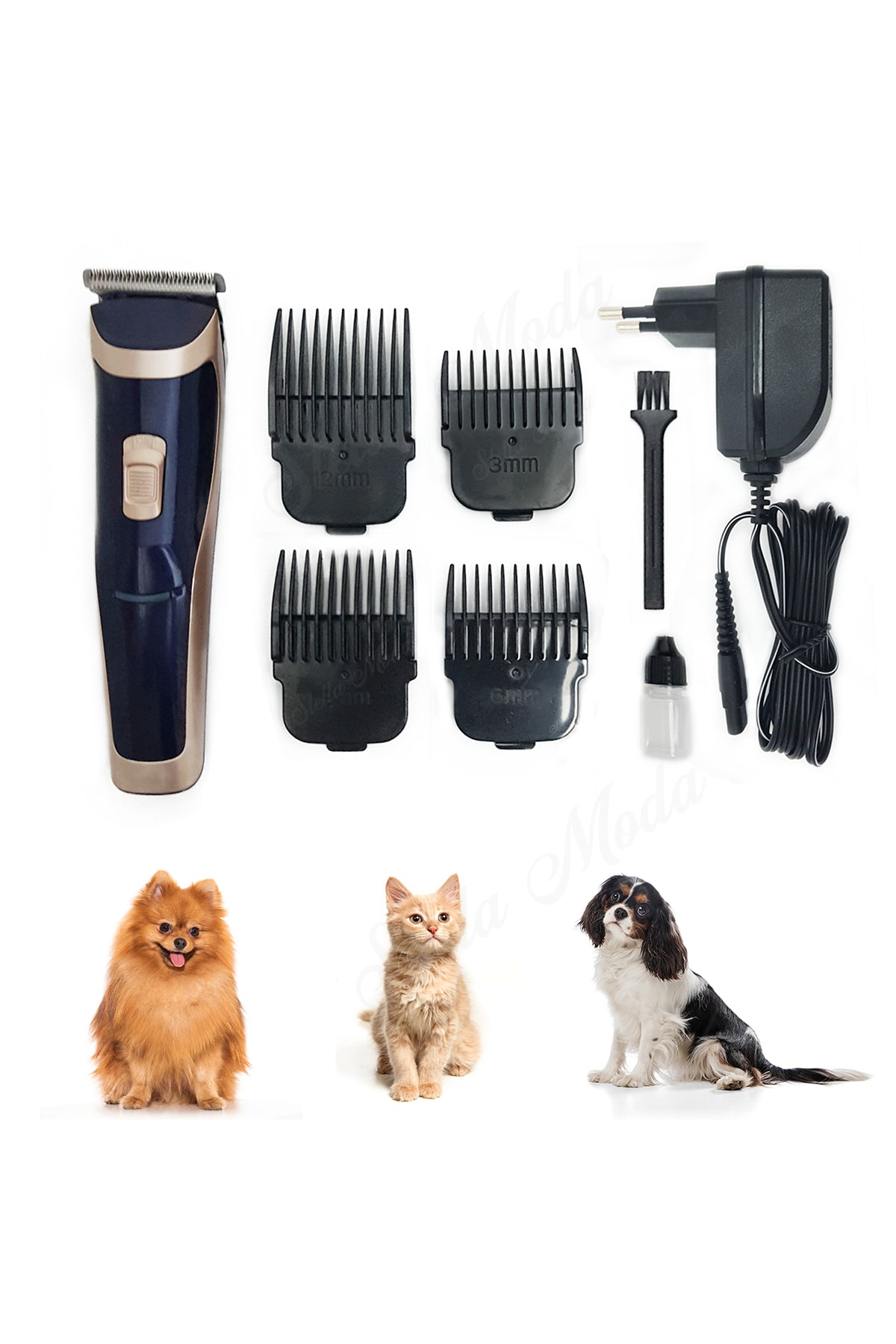 STELLA MODA Şarjlı Kablosuz Kedi Köpek Tıraş Makinesi Evcil Hayvan Tüy Kesme Makinesi Petshop
